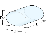 Elliptic, ellipsoidal container