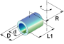 Hollow horizontal cylinder rotating around an external axis
