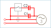 Schema condensatore aggiuntivo di avviamento