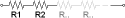 Series resistors circuit