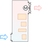 Electrical cabinet with forced air extraction