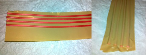 Foto della piattina home-made per il cavo USB